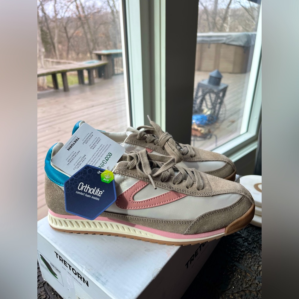 🦋TRETORN RAWLINS  2.0 TAUPE SNEAKERS SHOES 8.5